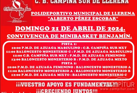 C.B. Campiña Sur de Llerena Agenda fin de semana 