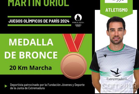 El llerenense Álvaro Martín Uriol consigue la medalla de bronce en los Juegos Olímpicos de París 2024