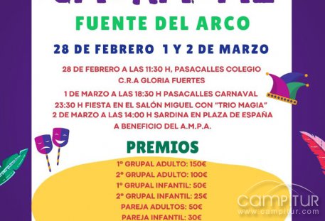 El Carnaval llena de color y fiesta Fuente del Arco del 28 de febrero al 2 de marzo 