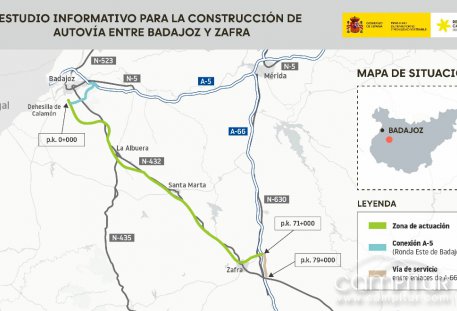 Luz verde al estudio de la autovía entre Badajoz y Zafra
