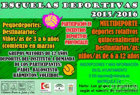 Escuelas Deportivas 2015/ 2016 en Villaharta 